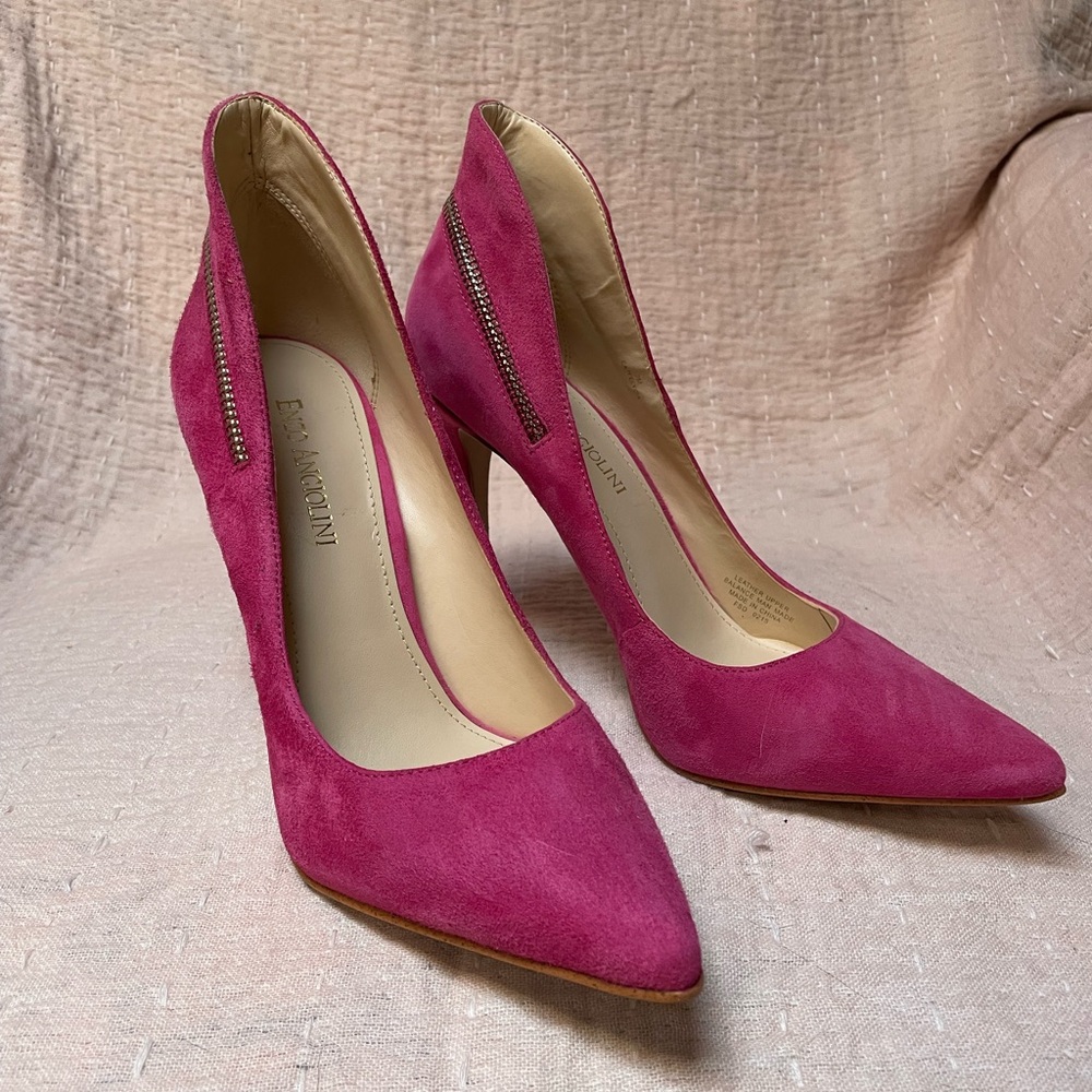 Enzo Angiolini Pink Suede Pumps, Size 7
